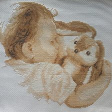 Работа «baby with rabbit»