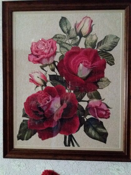 Работа «Бордовые розы»