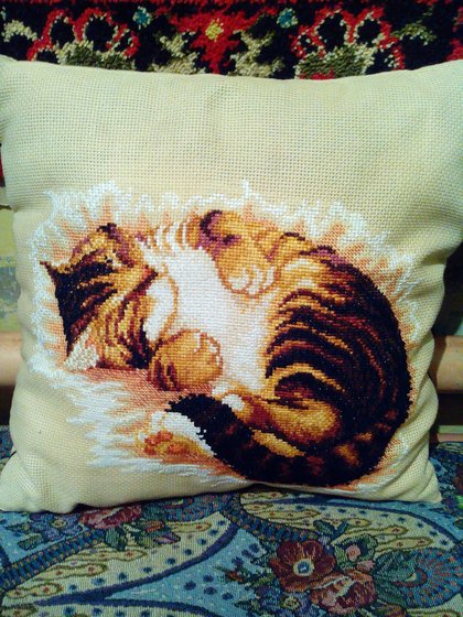 Работа «спящий котик»