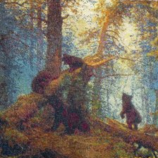 Работа «Утро в сосновом лесу»