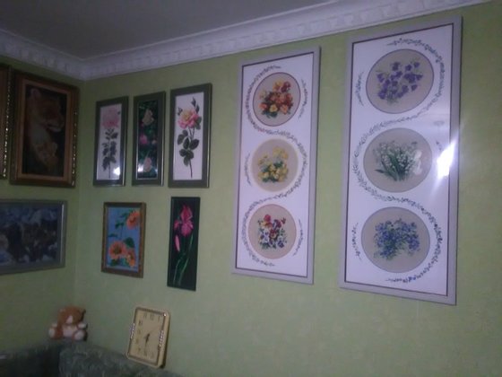 Работа «Стенка цветов»