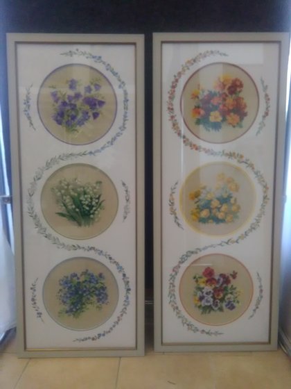 Работа «2 триптиха Полевые цветы»