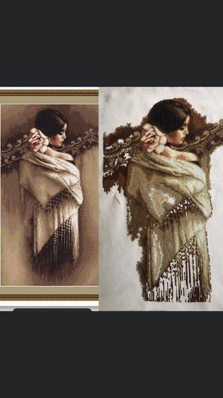 Работа «Испанка с платком.»