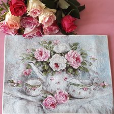 Работа «English Tea аnd Roses, 30х22, гобелен, Luca-S G565»