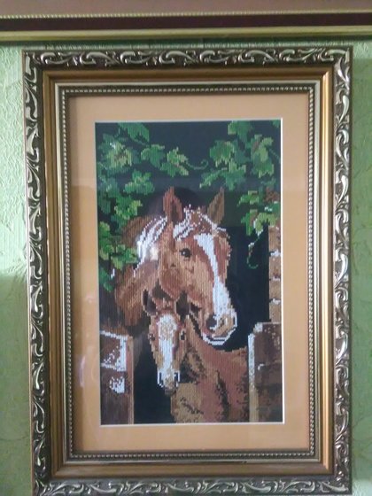 Работа «Лошадь с жеребёнком»