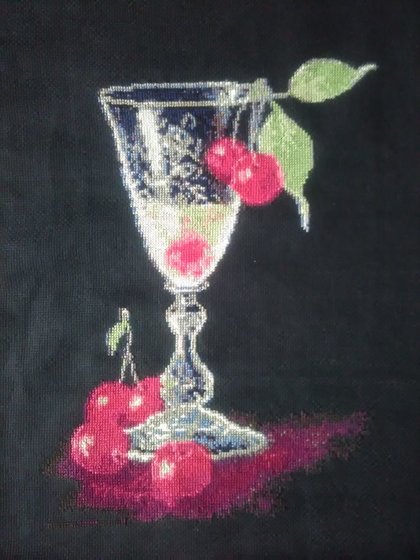 Работа «Вишня в бокале»