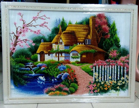 Работа «Китайская вышивка"Домик"»