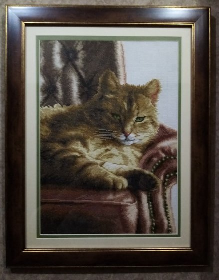 Работа «Отдыхающий полосатый кот (ф.Lanarte)»