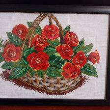 Работа «Корзина с розами»