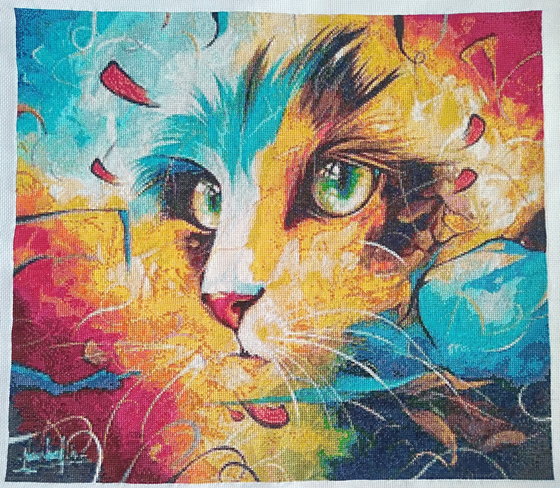 Работа «Мой разноцветный котик»