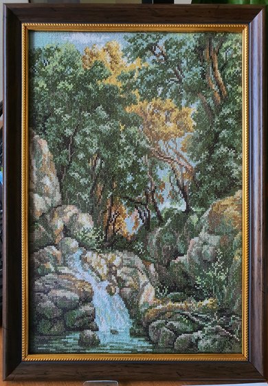 Работа «Водопад в лесу»