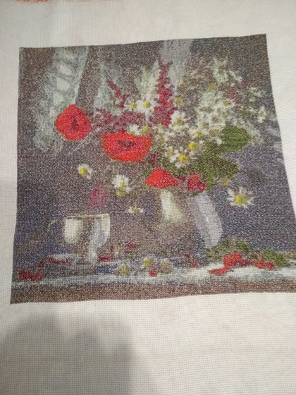 Работа «Маки в вазе»