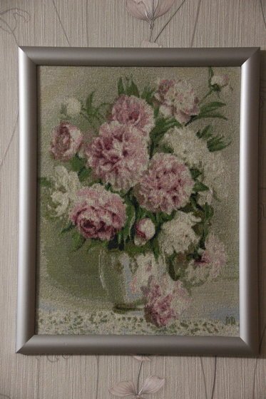 Работа «Букет пионов»