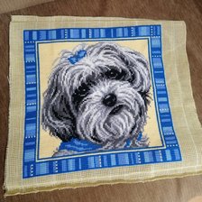 Работа «Лицевая сторона подушки. Набор от Panna "Ши-тцу"»