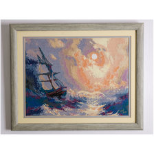 Работа ««Буря на море ночью»  По мотивам  картины Ивана Айвазовского.»