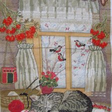 Работа «Кошка у окошка.»