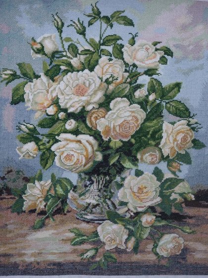 Работа «БУКЕТ БЕЛЫХ РОЗ»