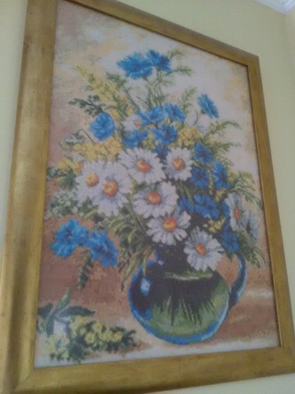 Работа «Васильки и ромашки»