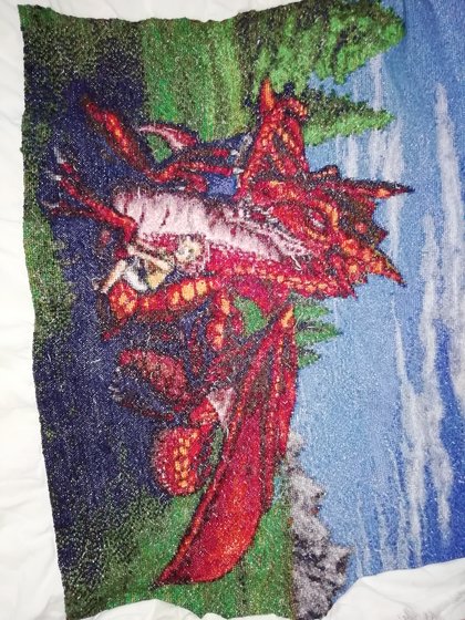 Работа «Дракон читает сказки. Фейри тейл»