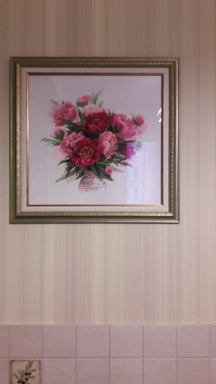 Работа «Пионы в вазе»