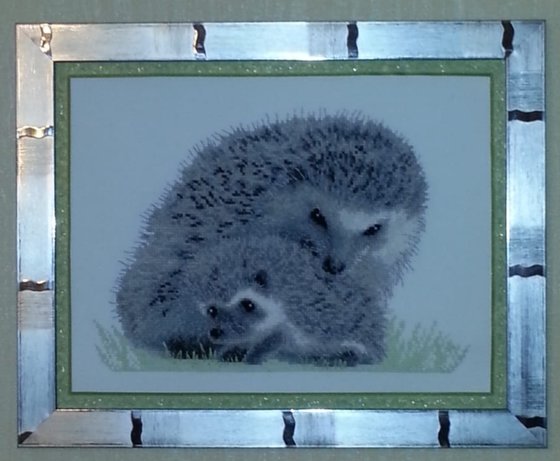 Работа «Crystal Art ( Чаривна  Мить ) Ежики ВТ -134»