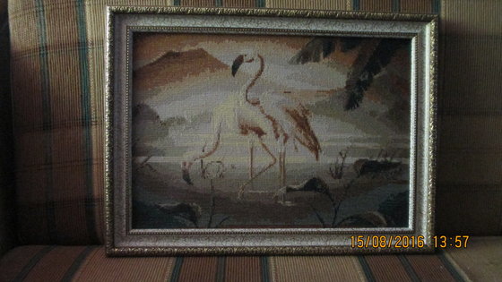 Работа «розовые фламинго»