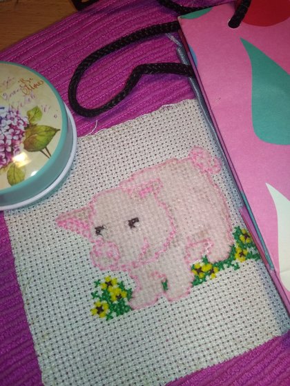 Работа «розовый поросёночек - миниподелки»