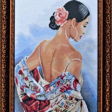 Работа «Lanarte PN-0154992 Flower scarf (Цветочный шарф)»