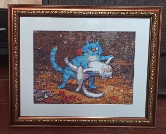 Работа «Синие коты_танец»