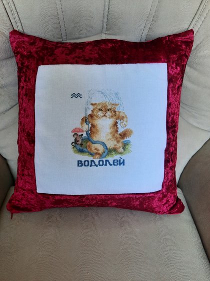 Работа «подушечка  для водолея»