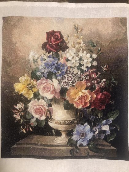 Работа «Букет в белой вазе»