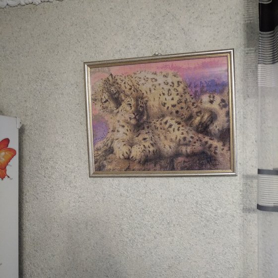 Работа «Леопарды "Нежность"»