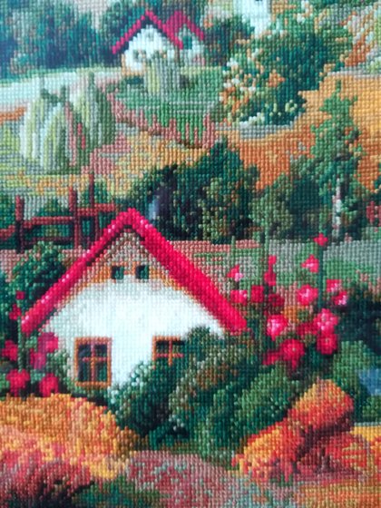 Работа «Сербский пейзаж (детали)»