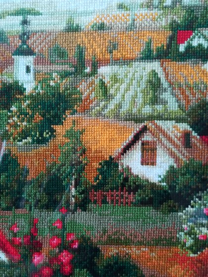 Работа «Сербский пейзаж (детали)»