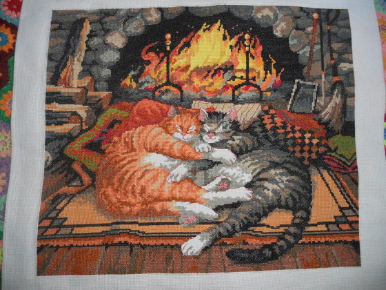 Работа «Спящие кошки»