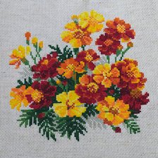 Работа «Бархатцы. Набор от Риолис»