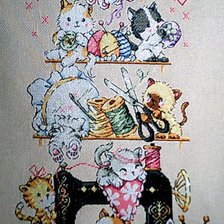 Работа «Котята-рукодельники»