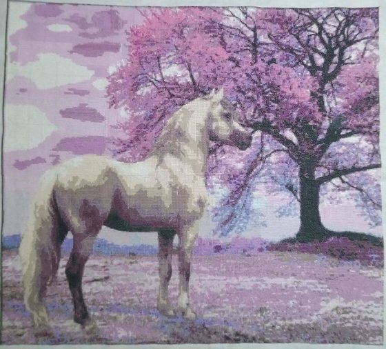 Работа «Лошадь и сакура»