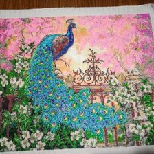 Работа «павлины - вышито бисером»