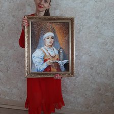 Работа «Полная зашивка бисером "Боярышня с подносом" от "Золотые ручки"»