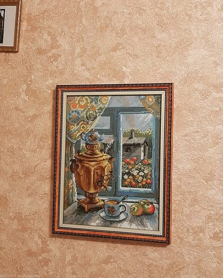 Работа «Вышивка шерстью "Самовар" от "Риолис"»