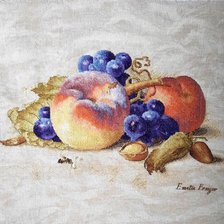 Работа «Натюрморт с персиками»