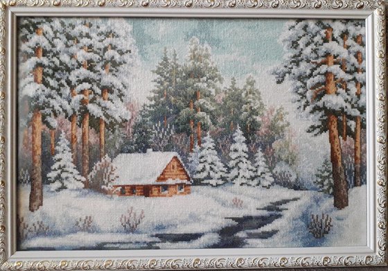 Работа «Зимняя сторожка. Фирма Золотое руно»