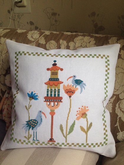 Работа «Подушка  "Смешная птица"»