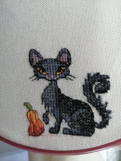 Работа «Кошка с тыквой»