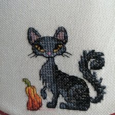 Работа «Кошка с тыквой»