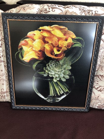 Работа «Каллы в вазе»