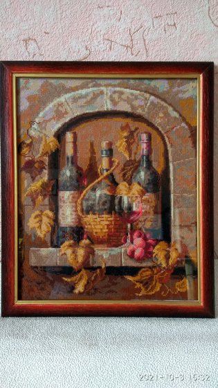 Работа «Натюрморт с вином»