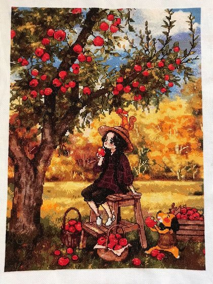 Работа «Девочка под яблоней»