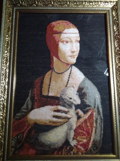 Работа «Дама с горностаем»